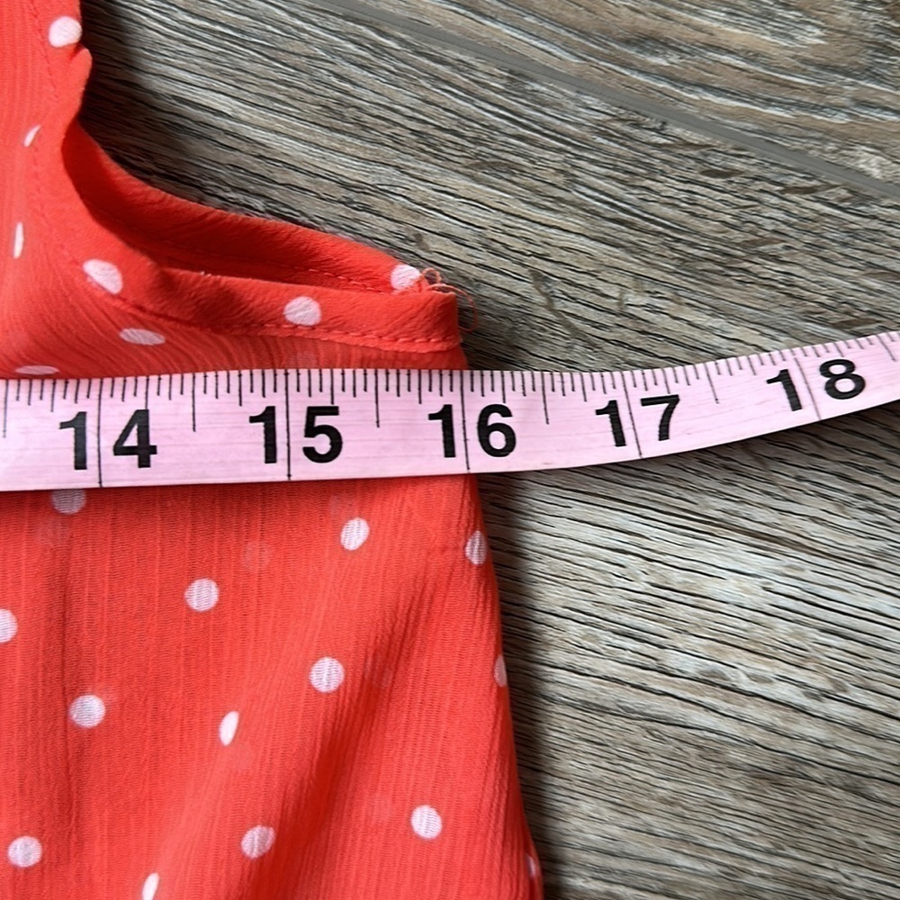 A. Byer top small polka dot melon and white bown in front balletcore - Picture 7 of 9